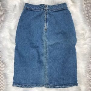 ASOS Denim Zipper Front Midi Skirt (Sz. 4)